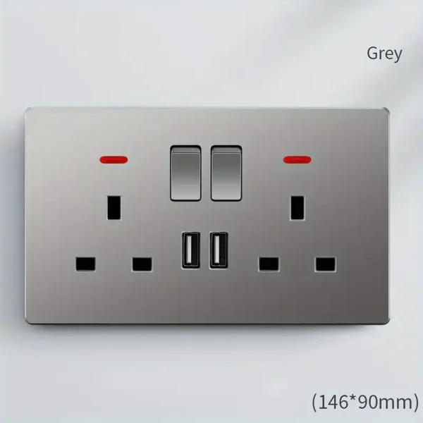169ba107-d764-4c66-9674-040f997d5bcf.webp 1pc UK Standard 2 Open 13A Switch Socket with Dual USB Ports