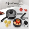 Nonstick Sauce Pan Set with Lid, 1 QT And 2.0 QT Sauce Pots