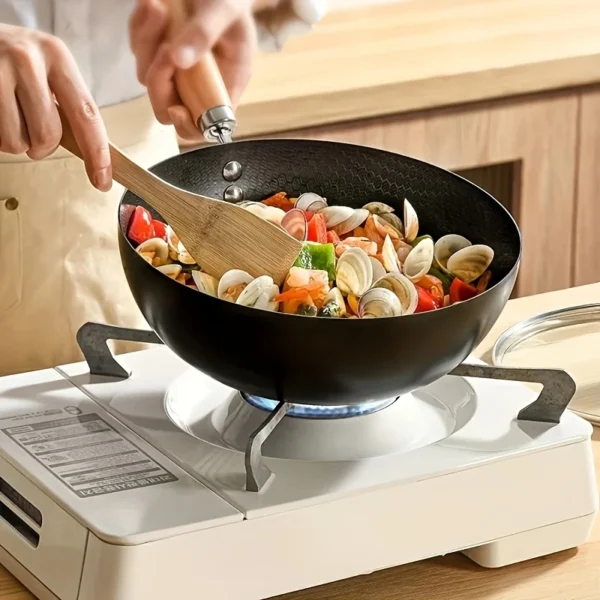 JHLRC 20cm Cast Iron Small Wok